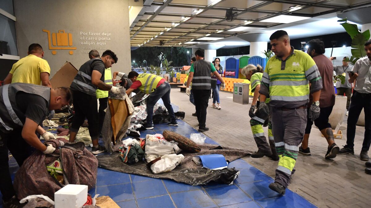 Operativo de Desalojo en el Aeroparque