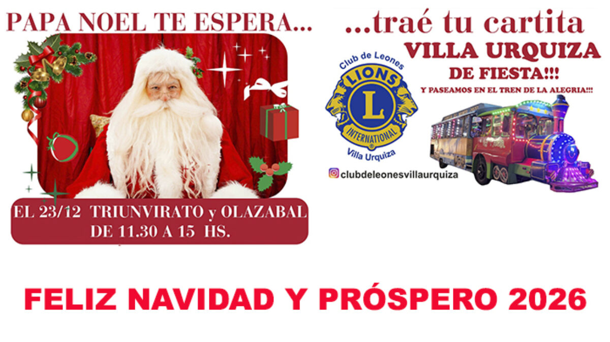 Papá Noel llega a Villa Urquiza